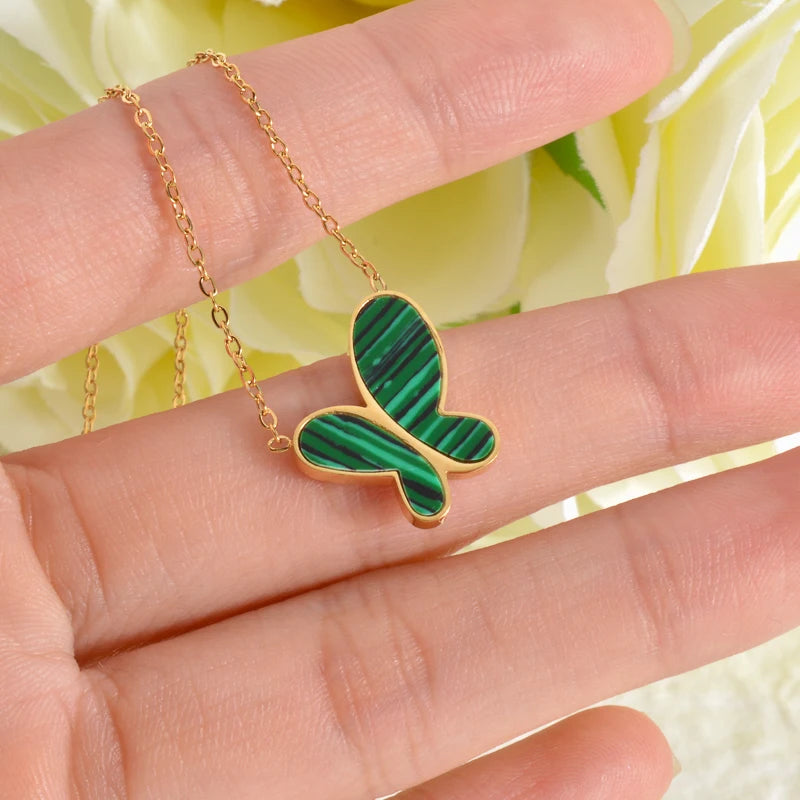 ZEADear Jewelry Charms Necklace Cute Butterfly Heart Pendants Aesthetic Clavicle Chain Necklace Lady Jewellery Accessories Gift