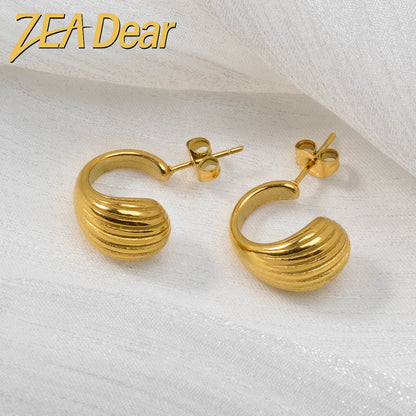 ZEADear Stainless Steel Earrings Good Quality Jewelry Gold Color Earring Women Birthday Gift Engagement Anniversary