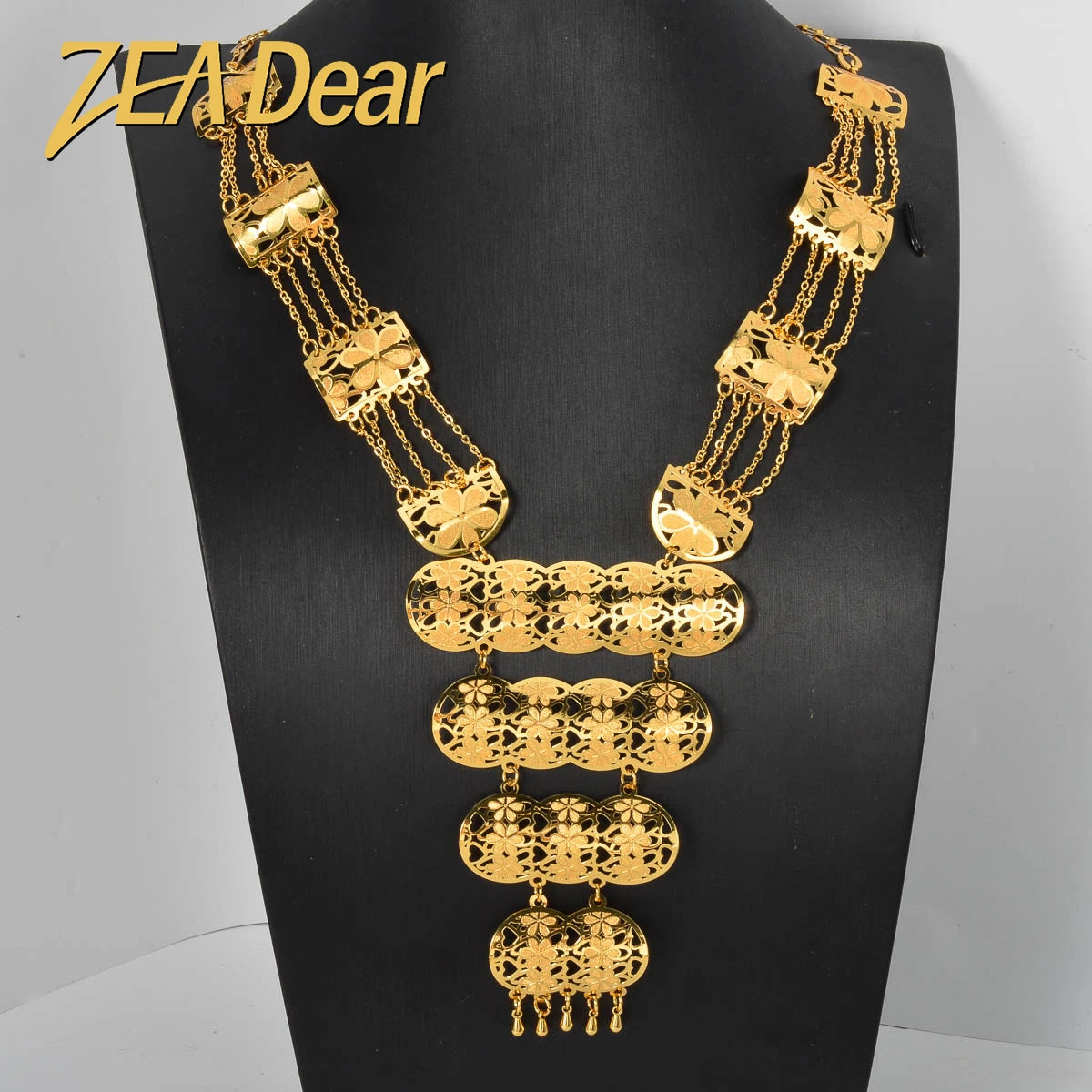 ZEADear Copper Chain Wedding African Necklace Bridal Pendant Gold Color Jewelry Metal Links Party 2024 New Jewellery Luxury