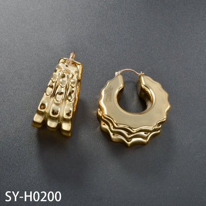 ZEADear Hoop Earrings Girl's Gift Gold Plated Jewelry Sets Italian Ornaments Fashion Luxury Women Party Daily Wear African