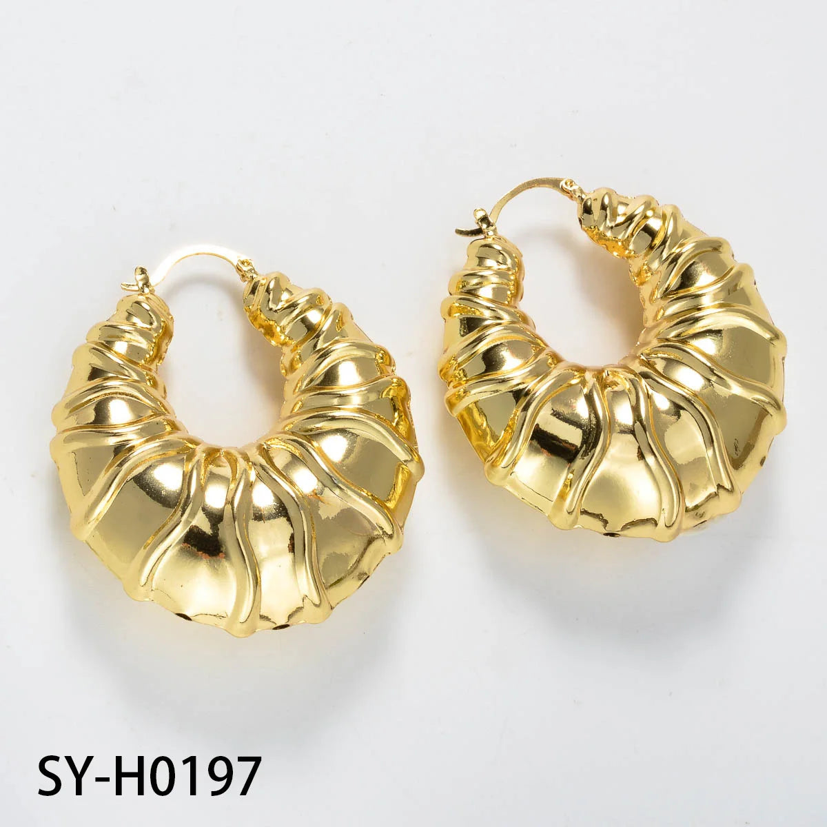ZEA Dear Dubai Big Earrings For Women 18k Gold Plated Hollow Chunky Statement Hoop Turkey Jewelry Female Party Gift Accessories