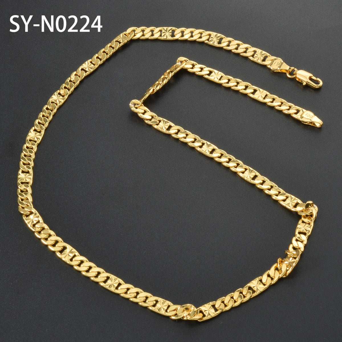 High Quality 18k Gold-plated Copper Necklaces Chain 750 Classic Choker for Women Daily Wear Fashion Design Jewelry Gifts
