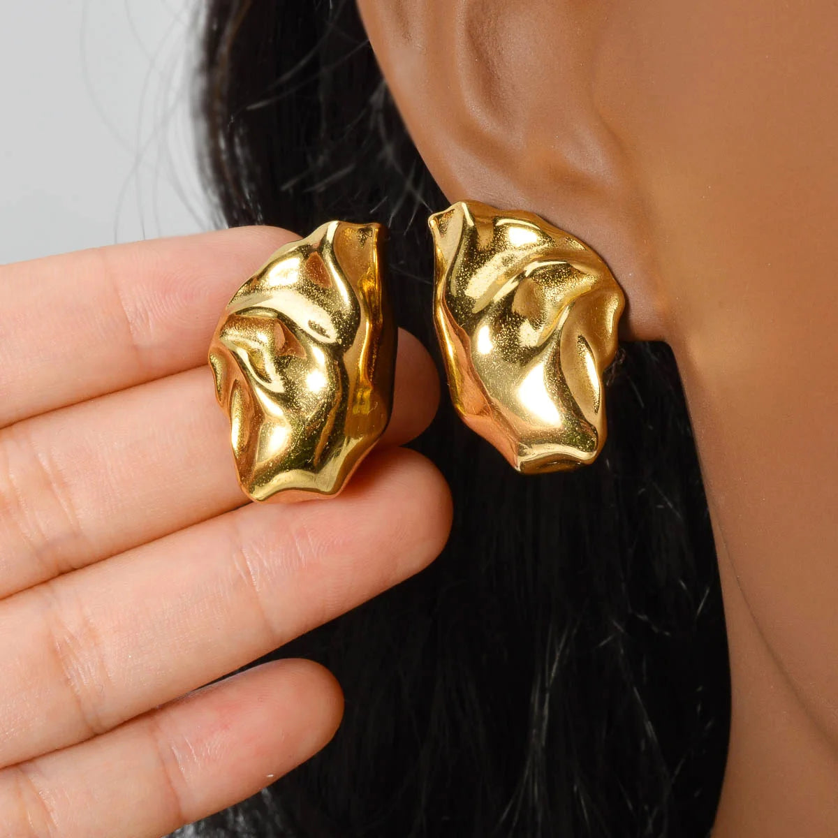 ZEADear Shell Earrings Metal Jewelry Gold Color Earring Stainless Steel Ornaments Accessories Women Birthday Gift for Friends