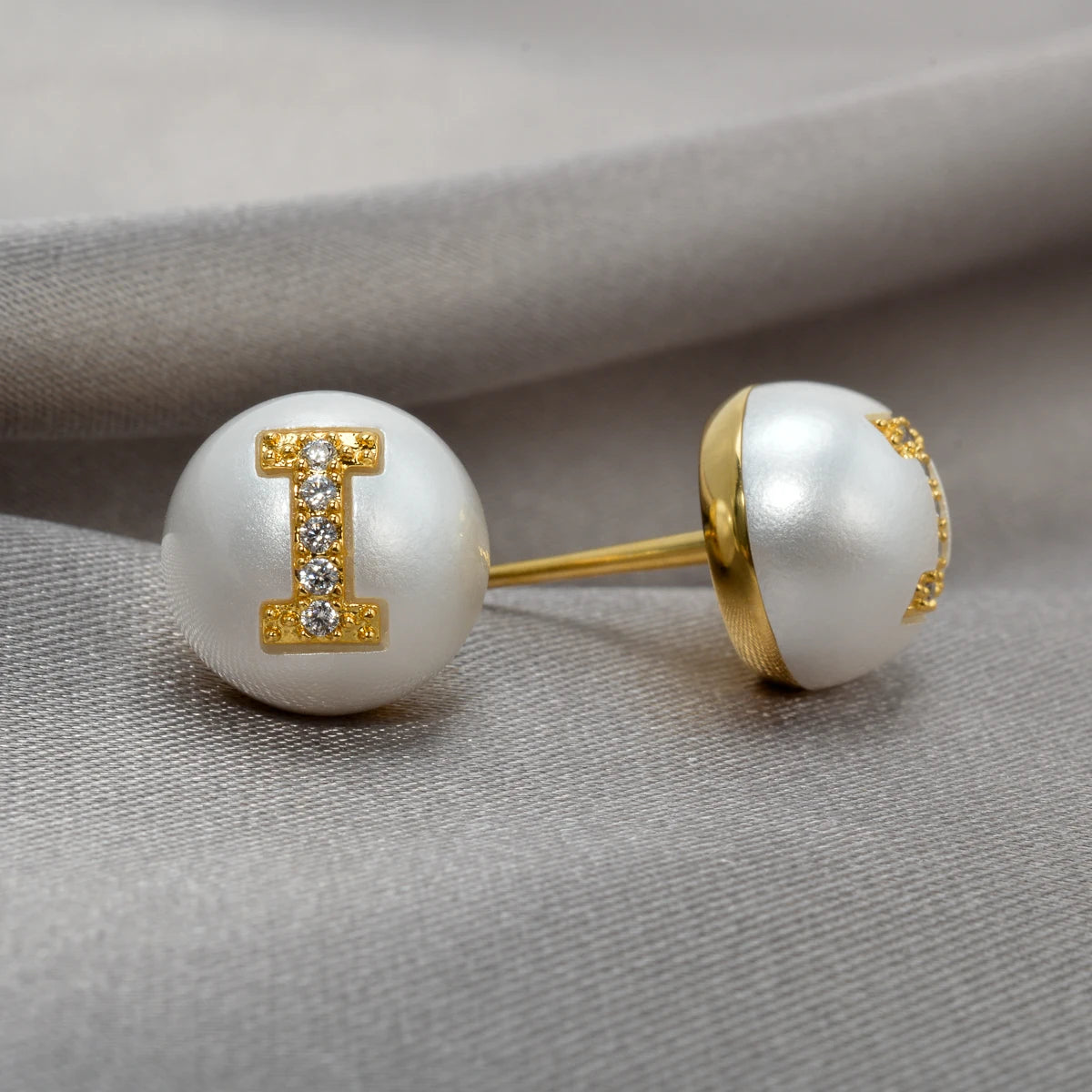 Tiny Stainless Steel A-Z Zircon Stud Earring Bridesmaids Gift Alphabet Name Ear Piercing Women Metal Pierced DIY Jewelry
