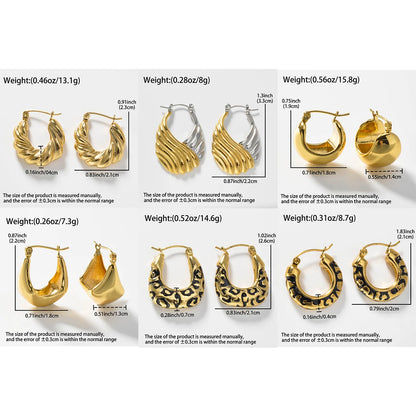 Stainless Steel hoop Earrings Women Cool fashion Jewelry Accessories Perfect Gift for Friends Earrings Wholesale