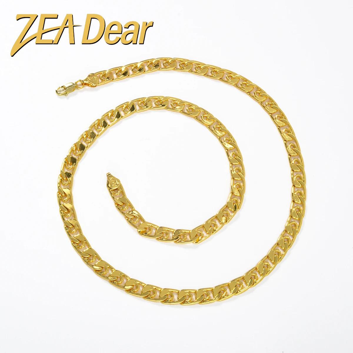 ZEADear Necklace Gold Color Chains 18K Copper Necklaces Metal 50cm 60cm Daily Accessories Engagement Women Links Birthday Gift