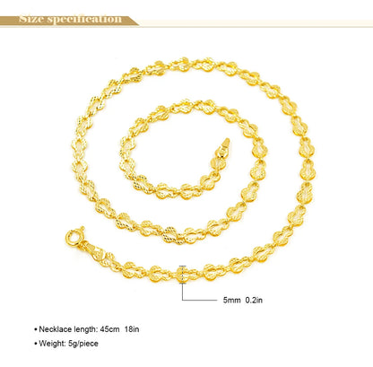 ZEADear Jewelry High Quality New 18K Gold Color Cuban Link Chain Hot Sale Necklace For Women Men Party Anniversary Jewelry