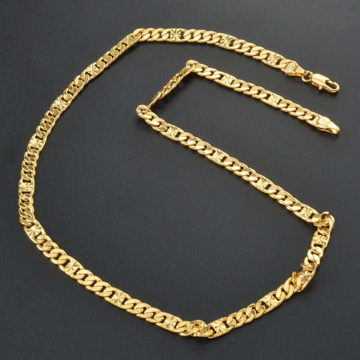 High Quality 18k Gold-plated Copper Necklaces Chain 750 Classic Choker for Women Daily Wear Fashion Design Jewelry Gifts