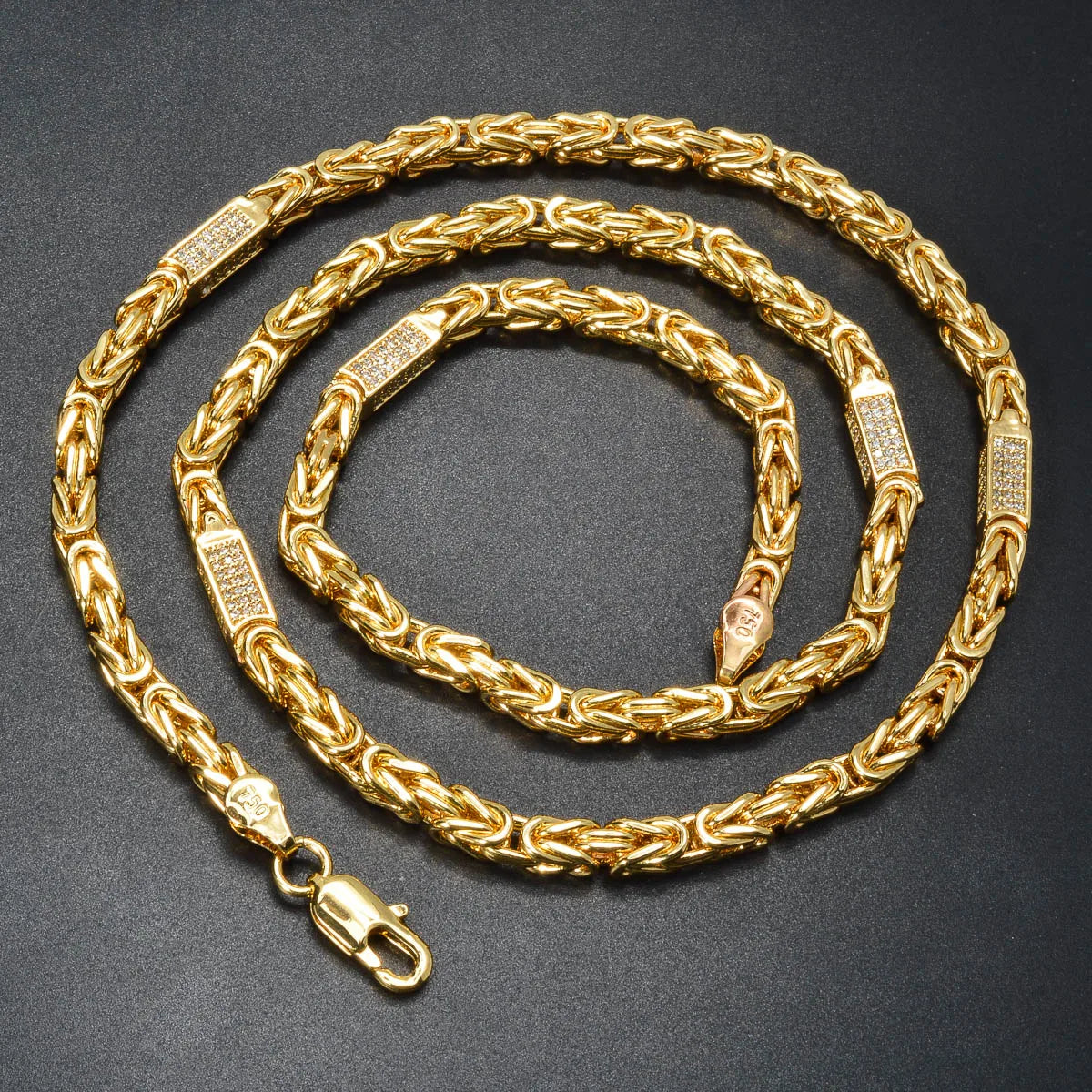 24in/28in Snake Chain 18K Gold Color Plated Necklace African Bridal Wedding Accessories Trend Fashion Birthday Gift for Wife