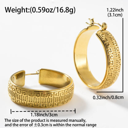Stainless Steel hoop Earrings Women Cool fashion Jewelry Accessories Perfect Gift for Friends Earrings Wholesale