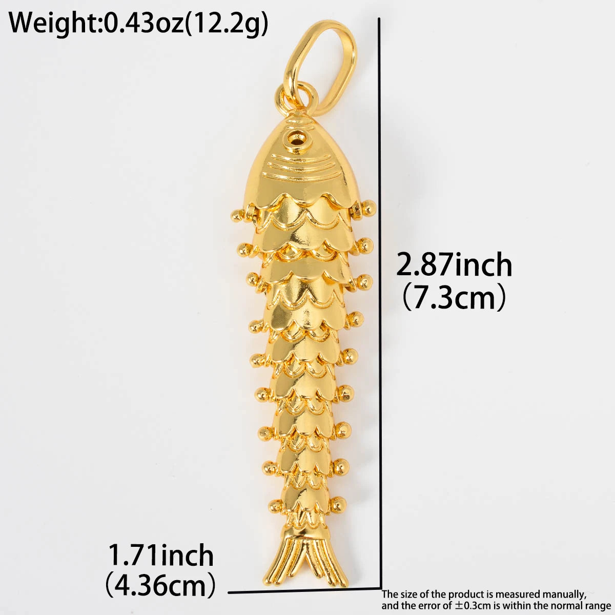 Cute Golden Lucky Fish Pendant Necklace 18k Gold-plated Fashionable Holiday Gift Jewelry Accessory Men Women Pendant Necklace