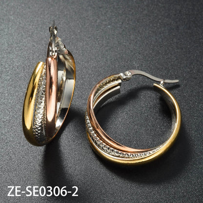 ZEADear Punk Jewelry Hoop Earrings High Quality Stainless Steel Chic Earring Women Girl Gift