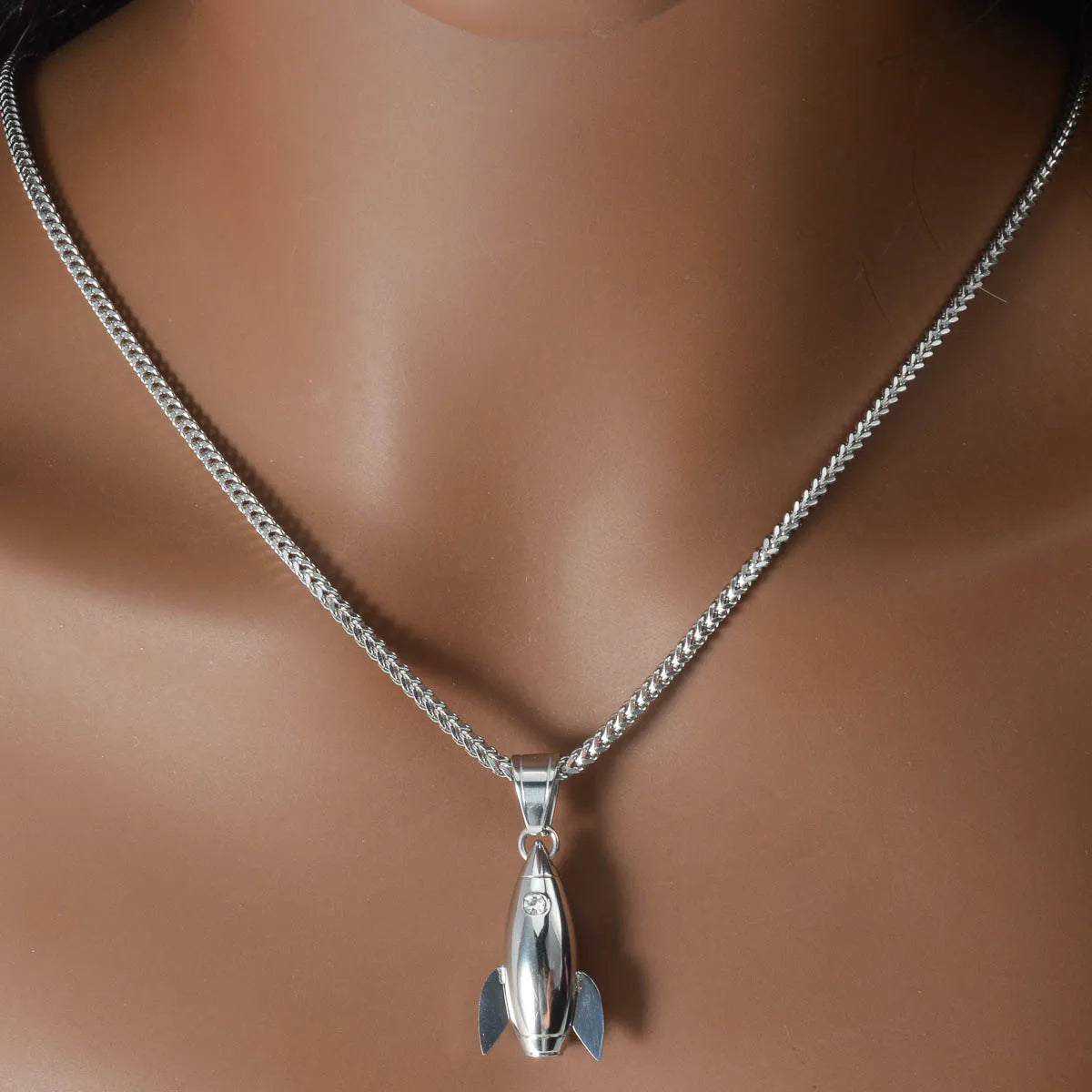 DIY Pendant Necklace Accessories Astronauts Spacewalk Stainless Steel Pendant Moon Stars Jewelry Charm Neck Chain Gifts