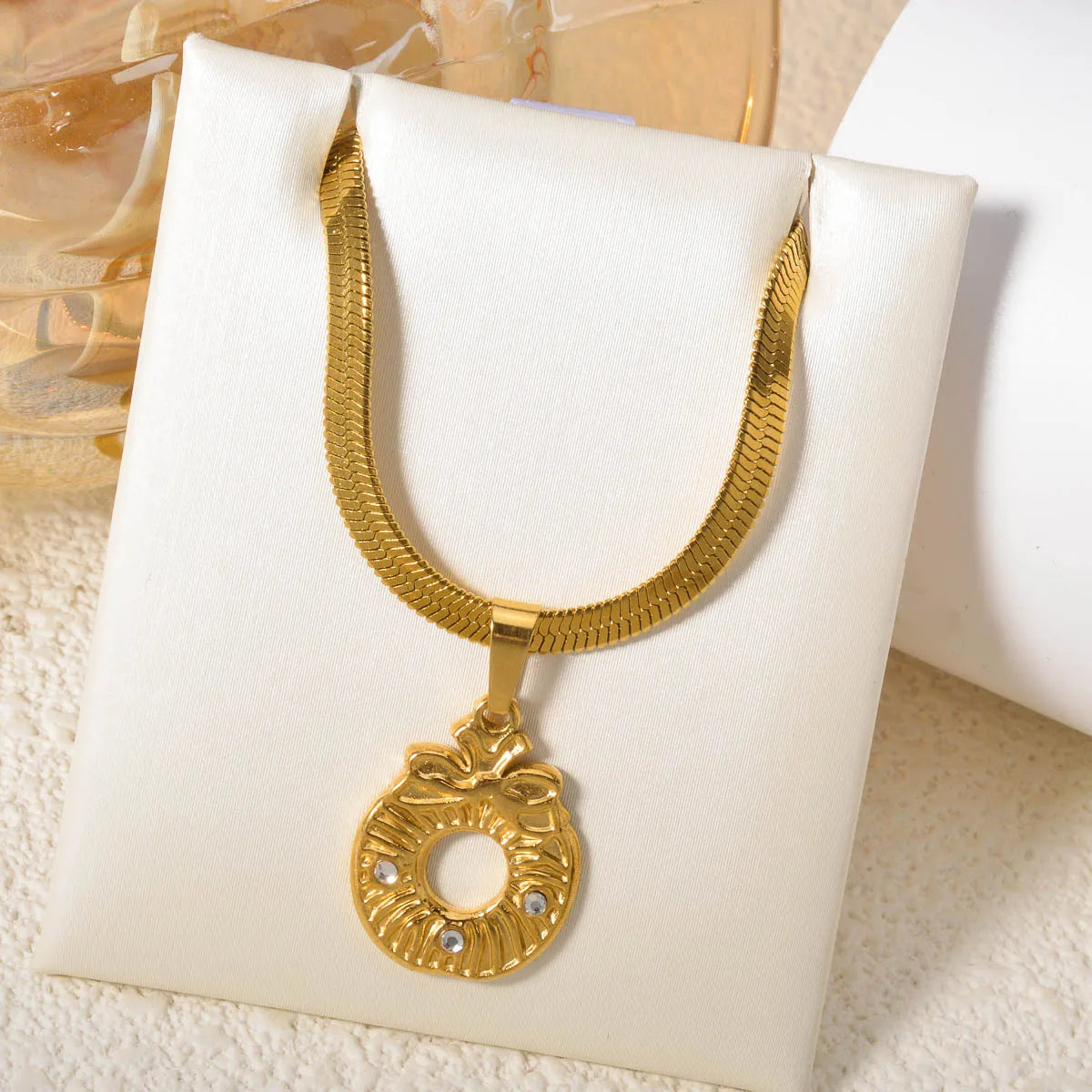 Stainless Steel Necklace Sun And Moon Art Pendant Simple Neck Chain Hip-hop Daily Jewelry Accessories Wen Women Gifts Necklace