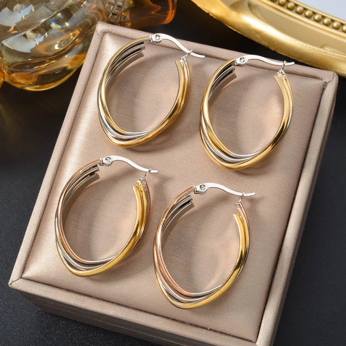 ZEADear Oval Earrings Set New Style Earring for Women Punk Accessory Engagement Anniversary
