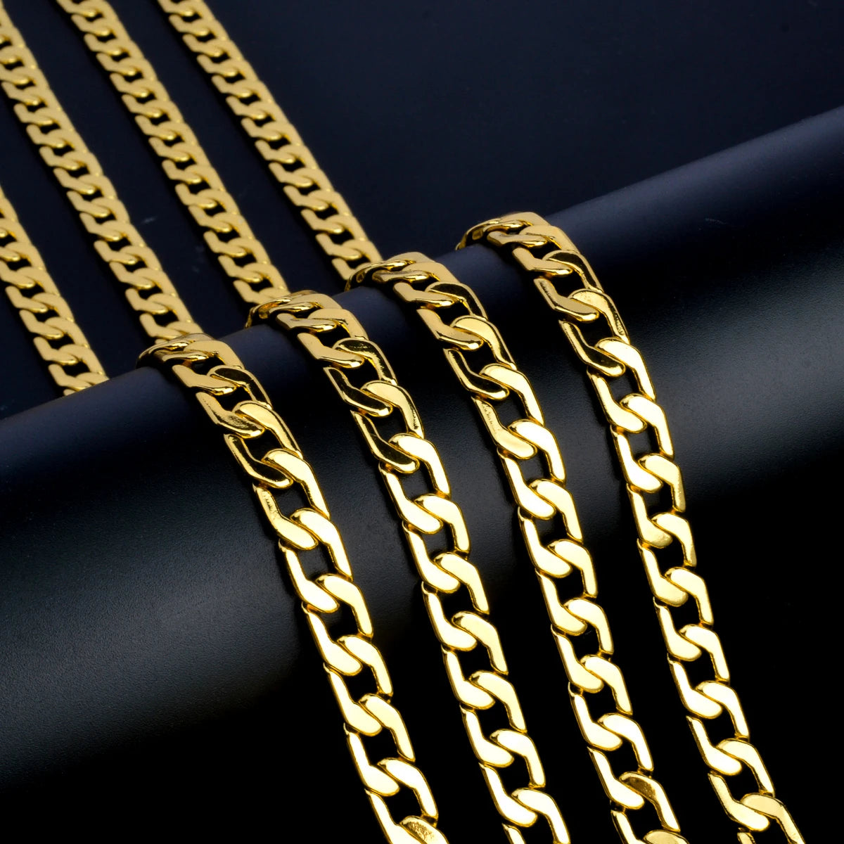 ZEADear Jewelry Long Link Chain Necklace Men Women Gold Color Basic Punk Chain Necklace Accessories Metal Colla Jewellery Gift