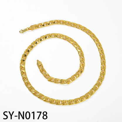 ZEADear Necklace Gold Color Chains 18K Copper Necklaces Metal 20in 24in Daily Accessories Engagement Women Links Birthday Gift