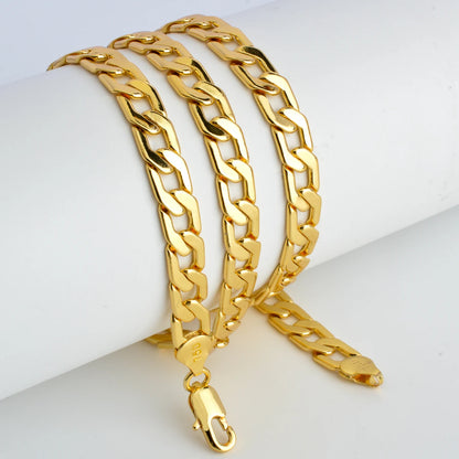 ZEADear Jewelry Long Link Chain Necklace Men Women Gold Color Basic Punk Chain Necklace Accessories Metal Colla Jewellery Gift