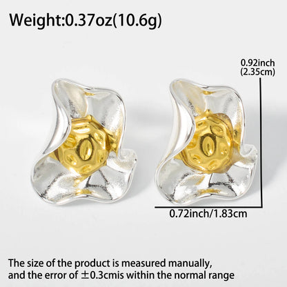 Exquisite Ear Studs Geometric Irregular Heart Stainless Steel Earrings Female Elegant Jewelry Accessories Daily Wear Gift