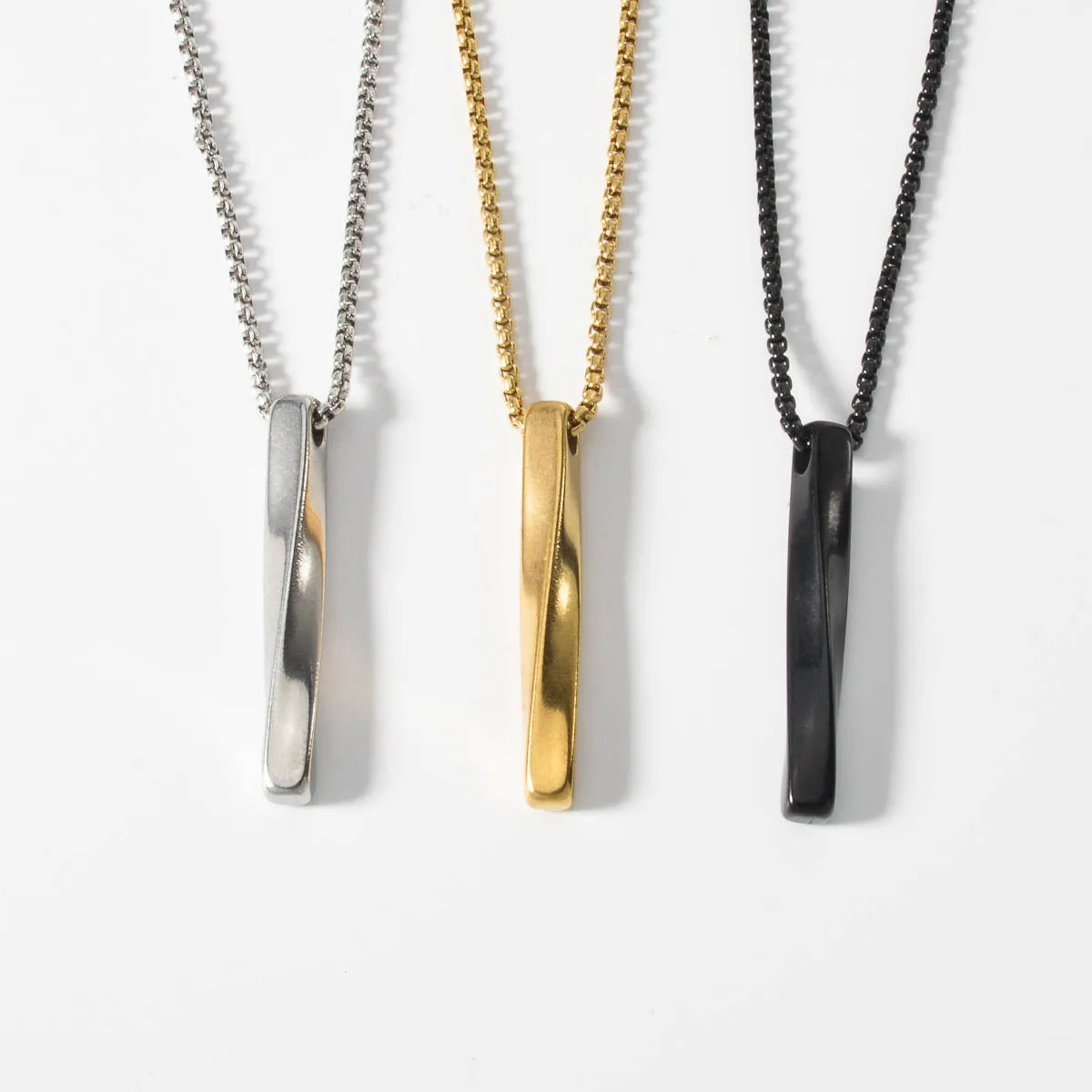 Hip-hop Punk Stainless Steel Necklace Geometric Spiral Pendant Necklace Men Women Minimalist Jewelry Accessories Bar Daily Gifts