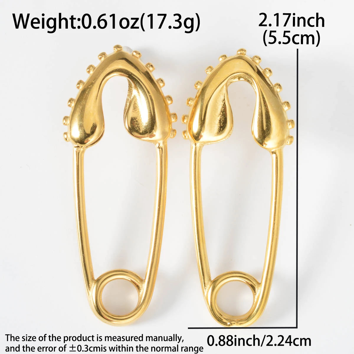 Pin Stuck 18k Gold Plated Pin Stainless Steel Earrings Pierced Earrings Jewelry Accessories Women Men For Friends Gifts