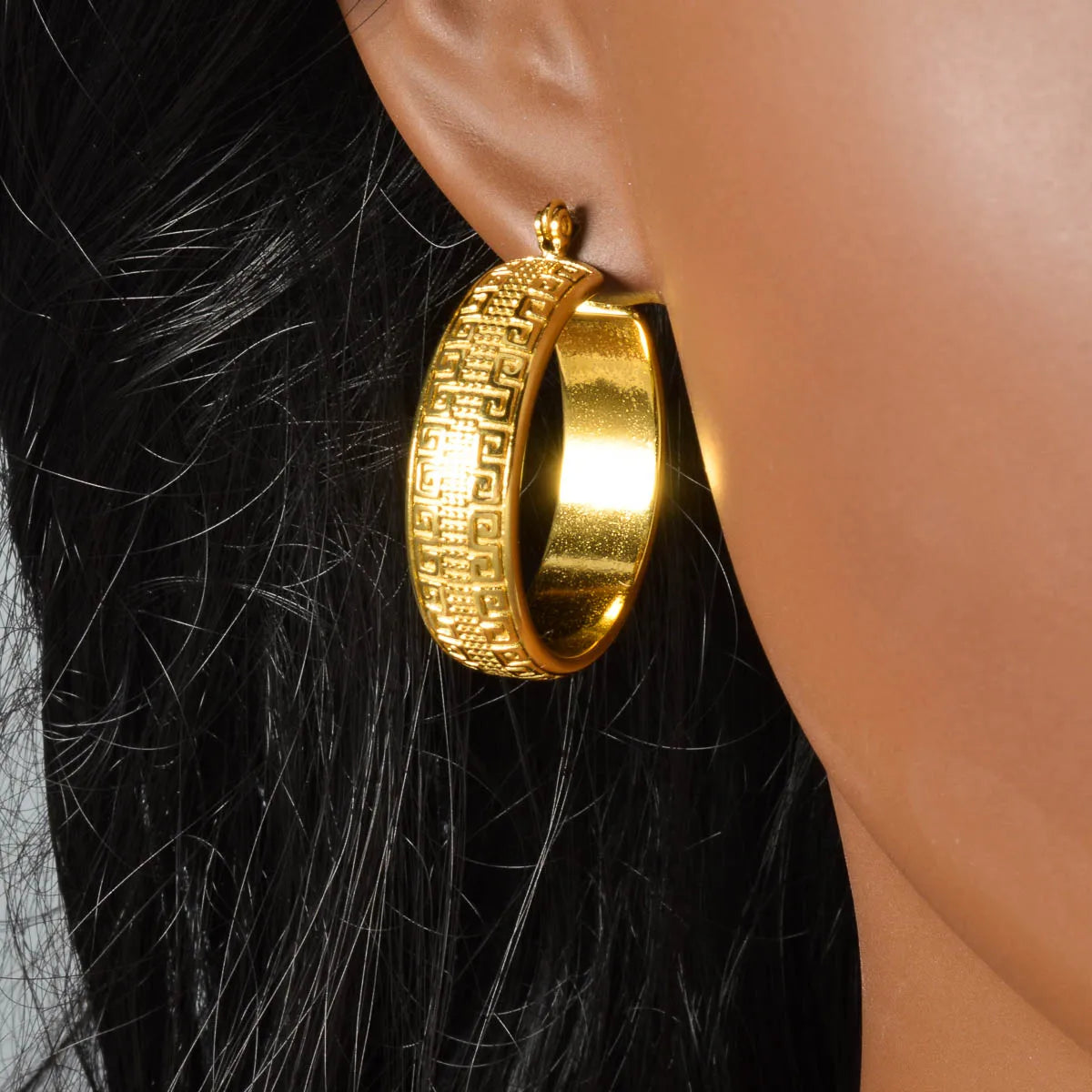 Stainless Steel hoop Earrings Women Cool fashion Jewelry Accessories Perfect Gift for Friends Earrings Wholesale