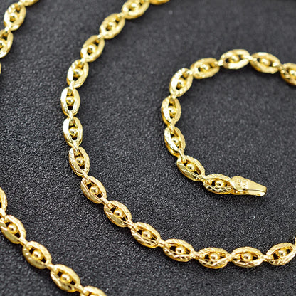 ZEADear Jewelry New In 18K Gold Colour Link Chain Necklace Women Men Eyes Shape Neck Chain For Party Wedding Jewelry Wholesale
