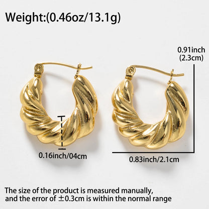 Stainless Steel hoop Earrings Women Cool fashion Jewelry Accessories Perfect Gift for Friends Earrings Wholesale