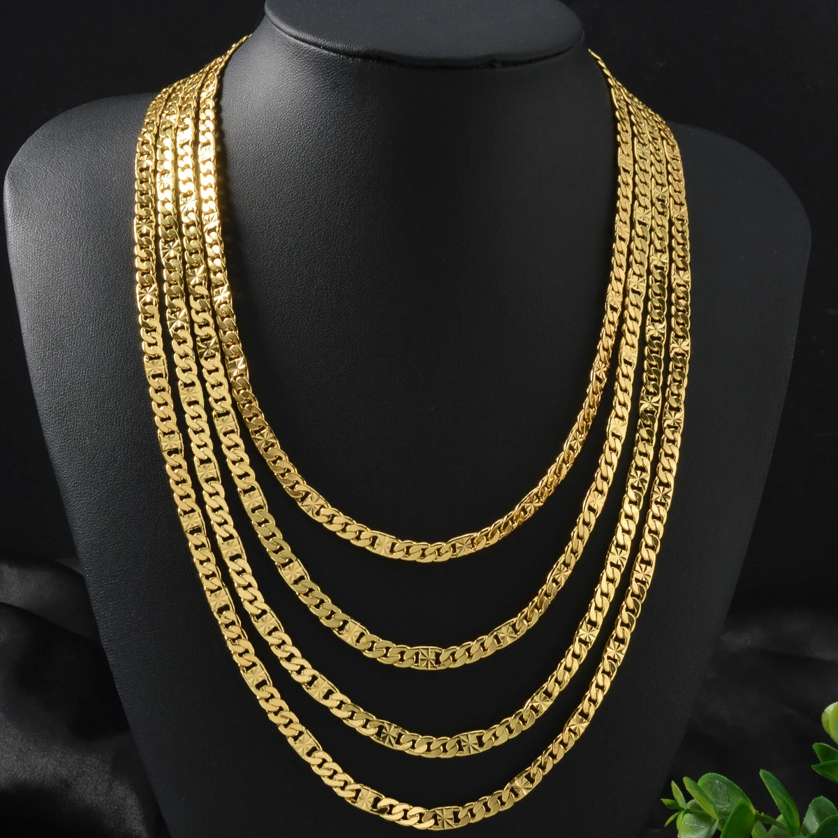 Dubai Copper Necklace 18k Gold-plated Chain Necklace Geometry Jewelry Neck Chain Long Chain Daily Wear For Friends Gifts
