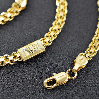 ZEADear Jewelry 2022 18K Gold Plated Small Size Dubai Necklace With Chain For Men Women Hip Hop Necklace Wholesale Accessaries