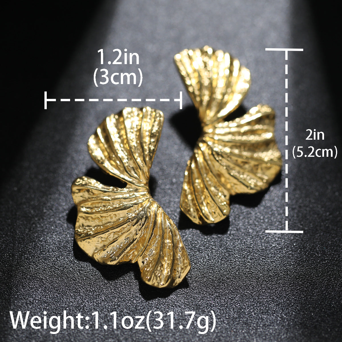 Zeadear jewelry 18k gold plated stainless steel Flower stud earrings